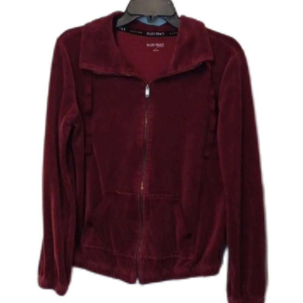 -- Ellen Tracy Burgundy Activewear Top And Pants Women's Size Small